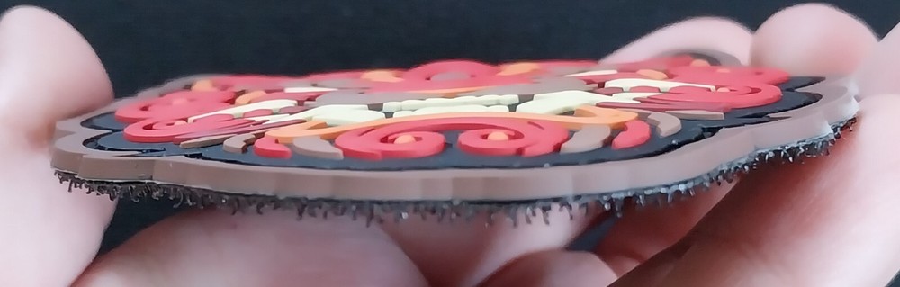 3D PVC Hook Backing Morale Military Patch ~ MSM FIRE FOO DOG HEAD (B)