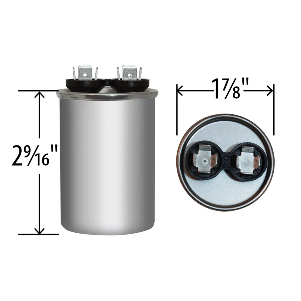 USA 10 uf/MFD 370-440 VAC volts Round Run Capacitor 50/60 Hz - Lot-1