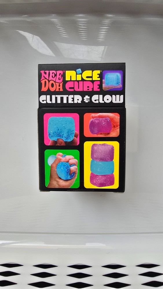 BLUE NEEDOH NICE CUBE GLITTER & GLOW! NEW! SUPER SOLID SQUISH!