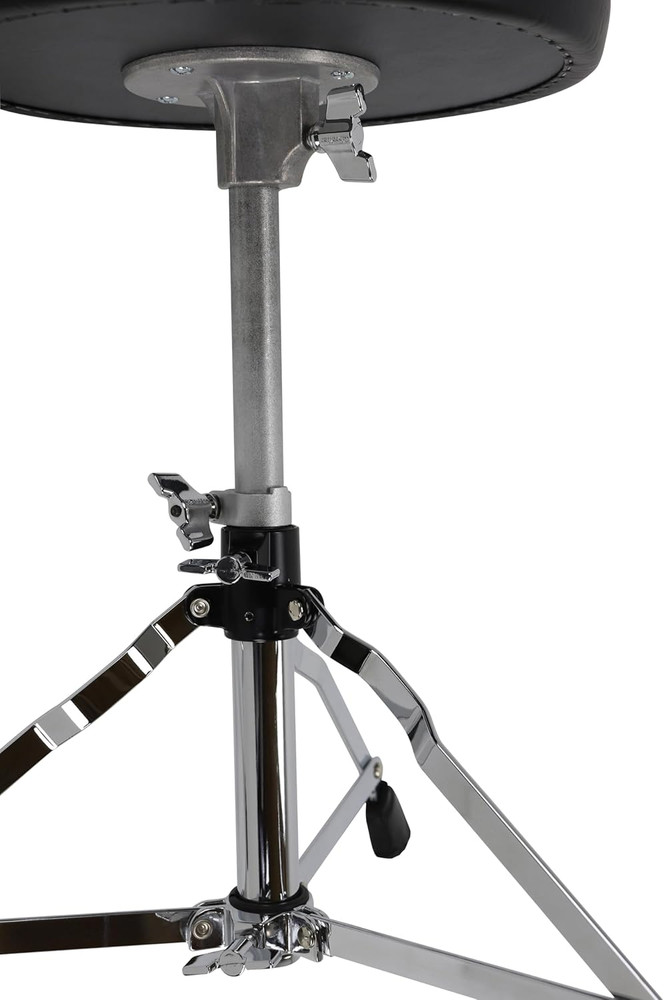 Drum Throne with Adjustable Height, round Seat, Single-Braced Drum Stool, Lightw