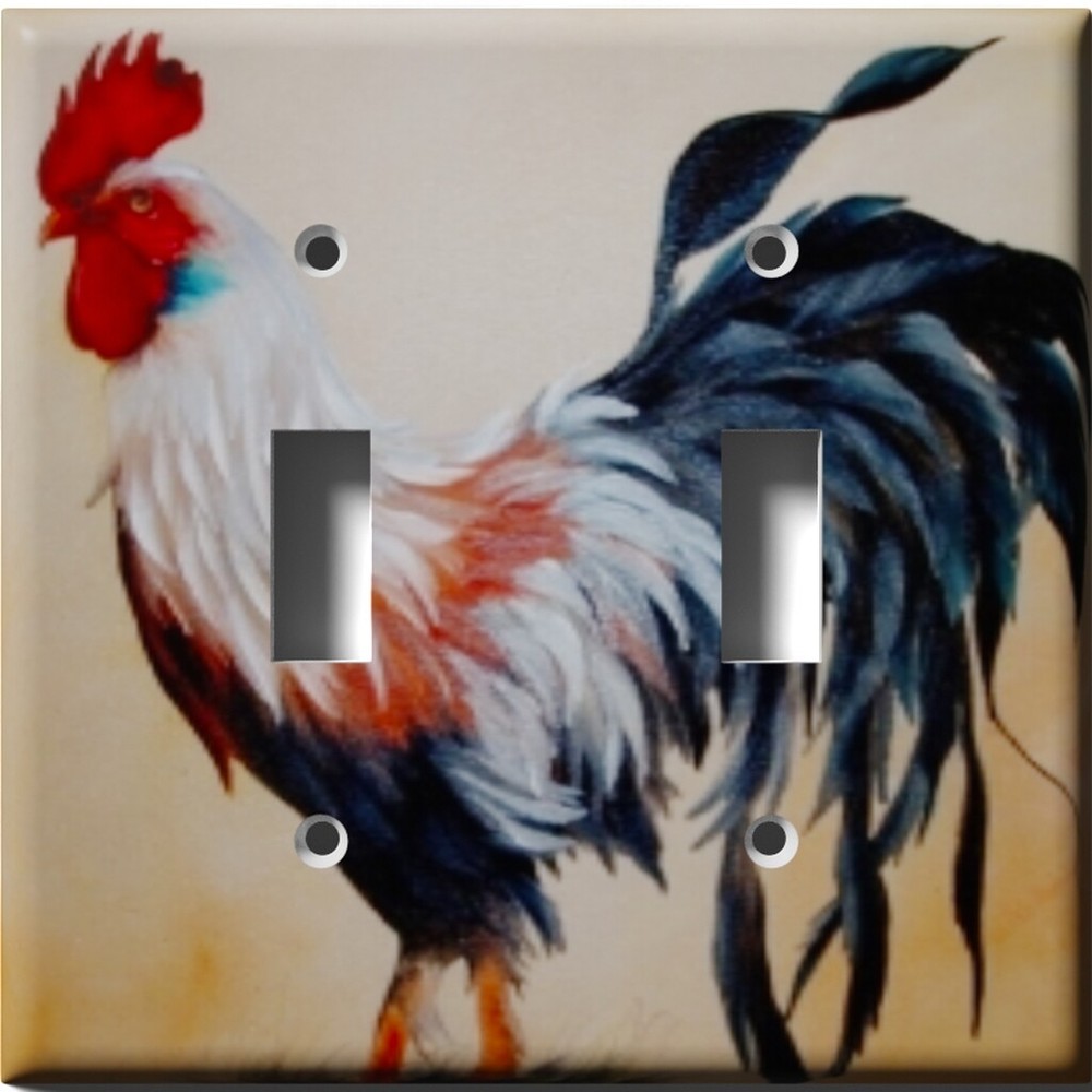 SnazzySwitch Rooster Profile Decorative Light Switch Plate Cover