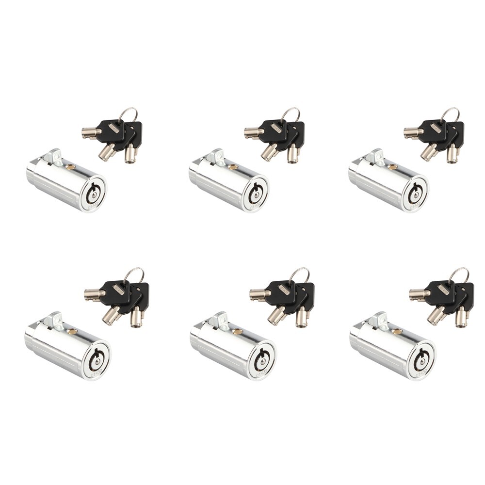 6 Keyed Different Vending Plug Lock Cylinder for Pepsi Code Snack Soda Gumball