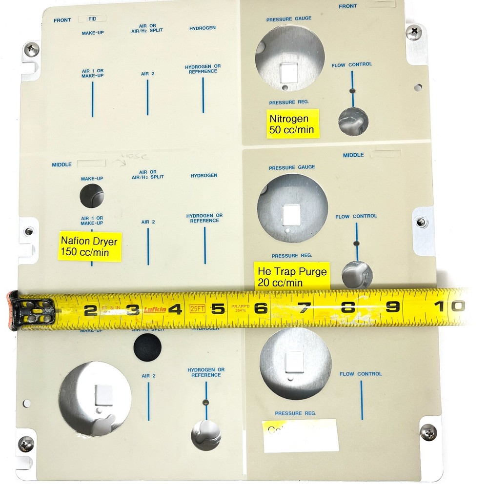 Varian CP-3800 Gas Chromatography System Flow Control Panel