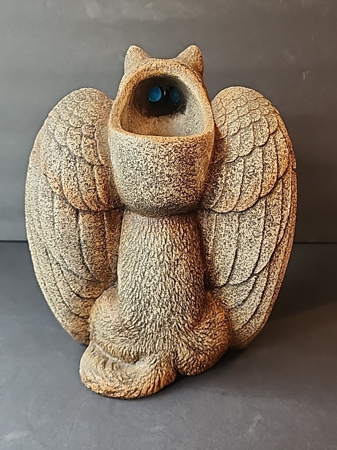 Windstone Editions Winged Spirit Wolf Candle Lamp Statue Pena Gargoyle READ