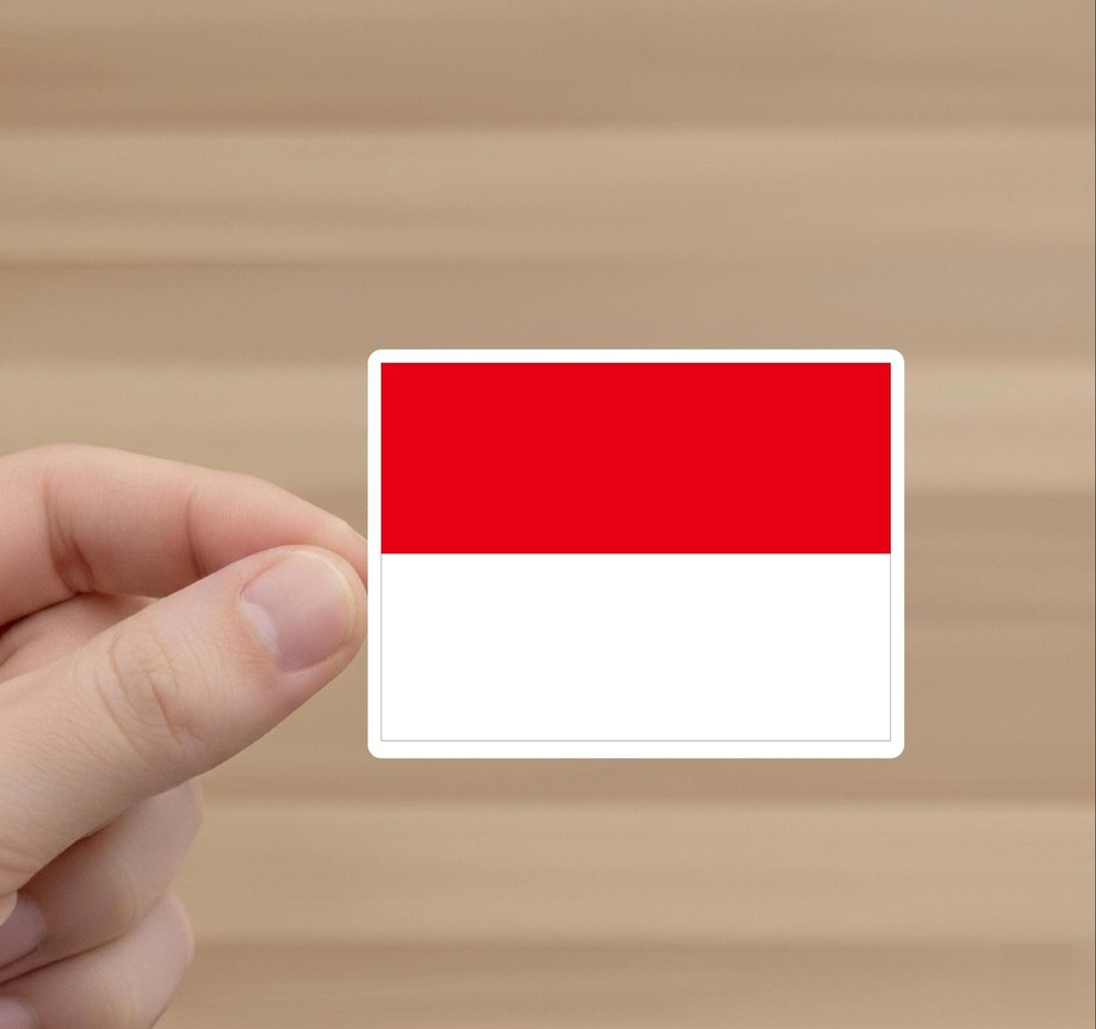 Indonesian Flag Stickers | 2-piece Decal Set (Various Sizes)