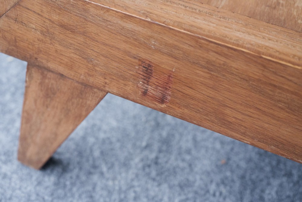 Mid Century Modern Oak Two Tier End Table