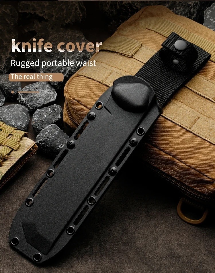 Ultimate Survival Chopper Knife Chisel Blade Edge Grind Batoning Baton Bugout