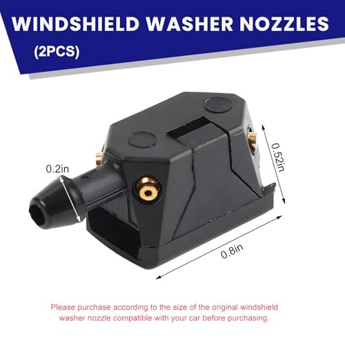 Front Windshield Washer Nozzles, 4-Way Spray Sprinkler Windshield Wiper 2 PCS