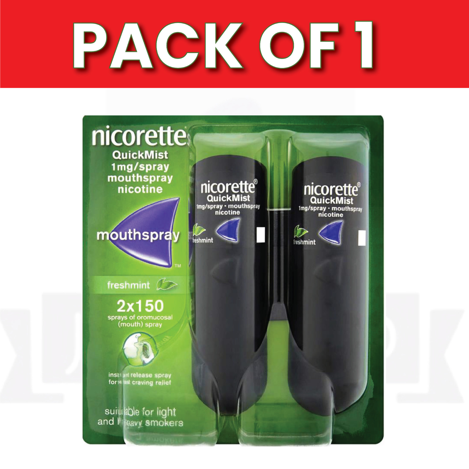 Nicorette Quickmist Duo, 2 x 150 sprays