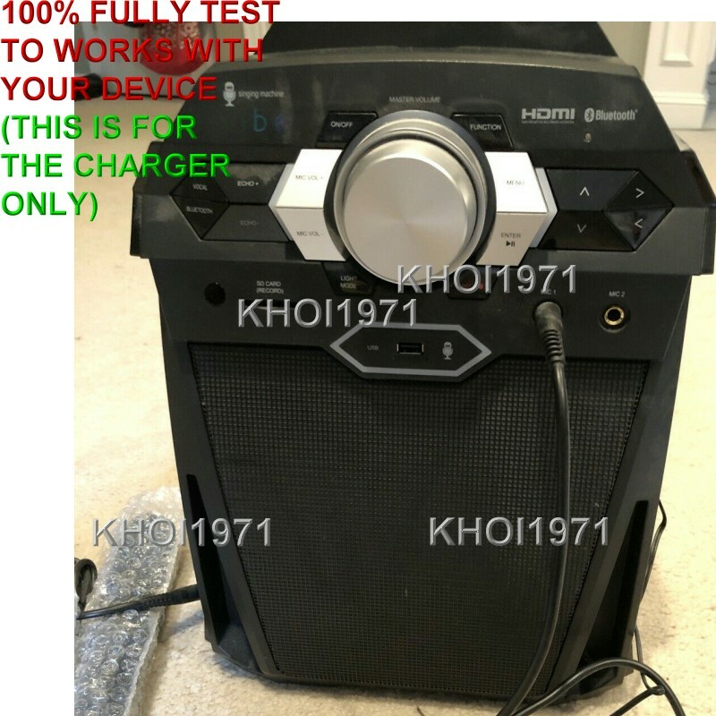 Wall AC adapter power cable for The SDL366 SINGING MACHINE Karaoke System
