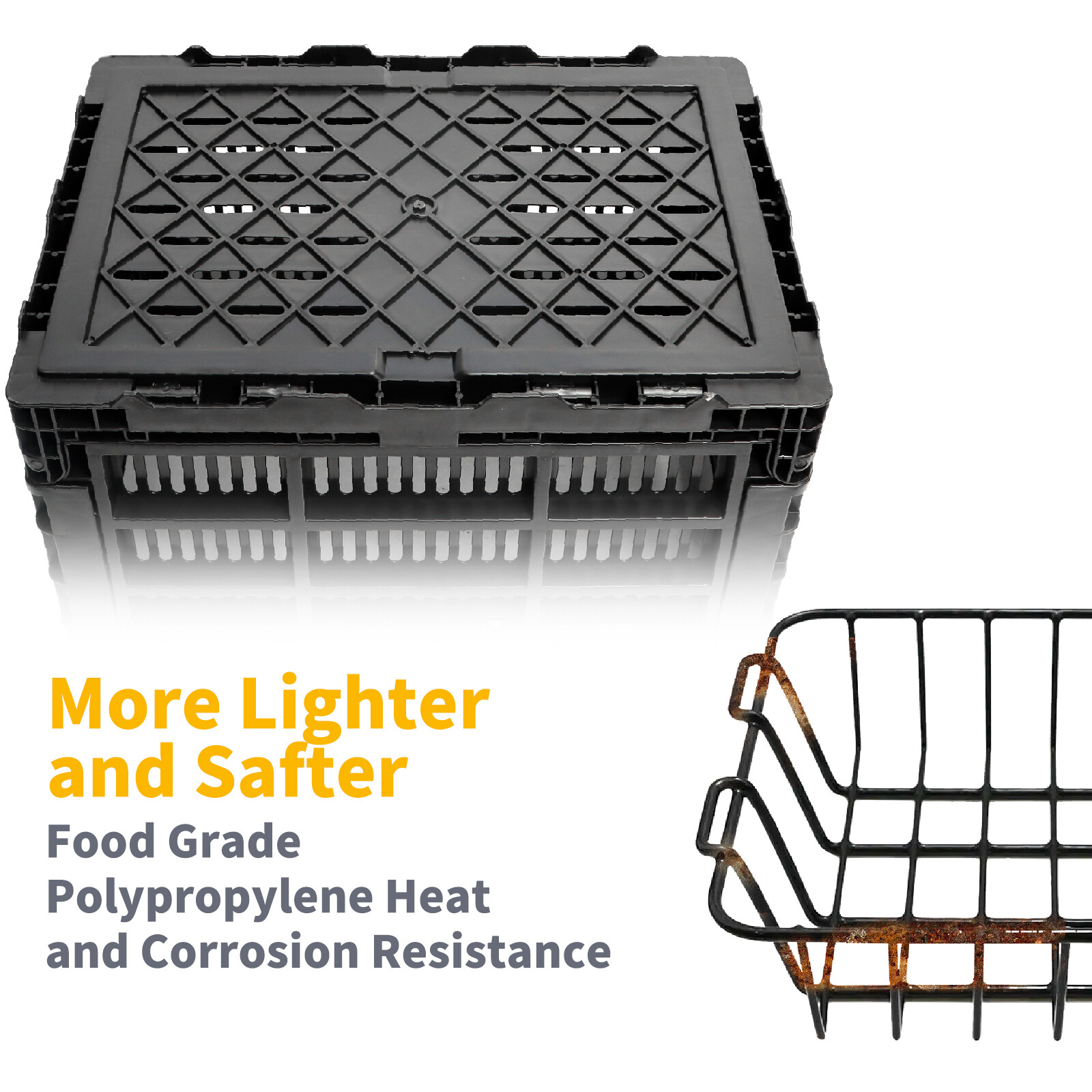 Bike Foldable Rear Basket, Rear Bicycle Cargo Rack, Ebike Storage Rear Basket