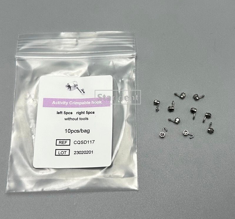 Dental Orthodontic Activity Crimpable Hooks Arch Wire Hook Stops Lock Left Right