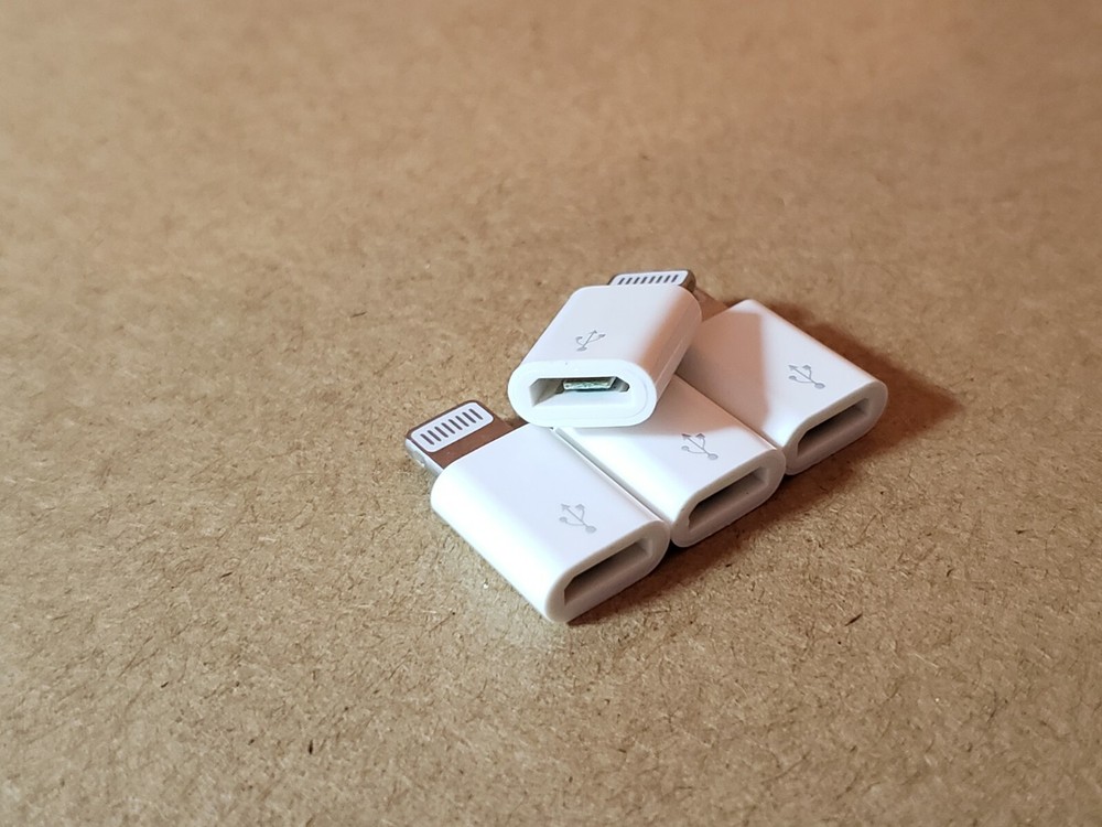 lot 4x Micro USB 8Pin Data Cable Adapter android to iPhone Converter For iPhone