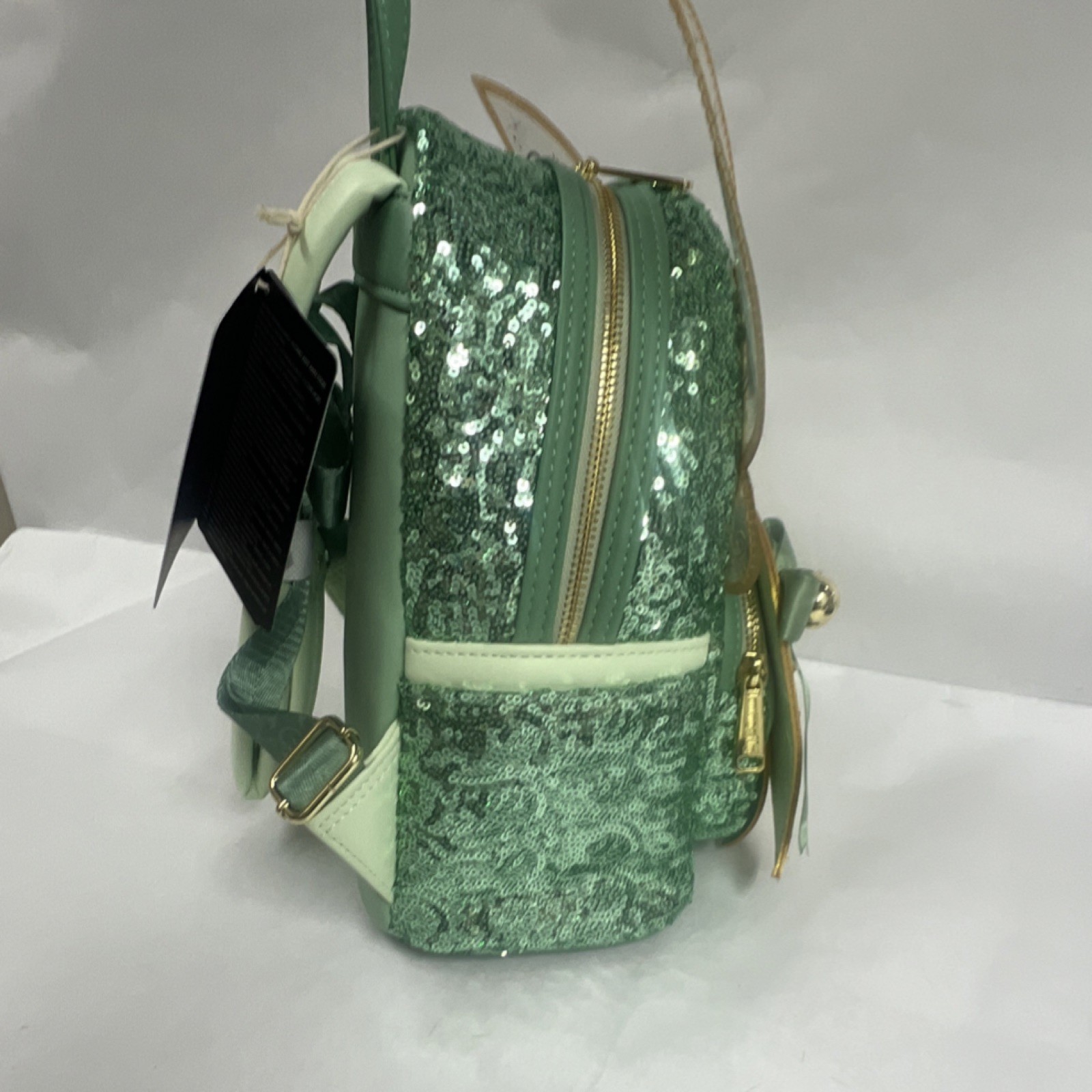 NWT Loungefly Peter Pan Tinker Bell Holiday Cosplay Sequin Mini Backpack