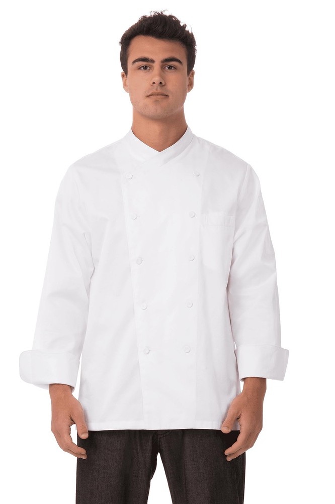 Men's St. Maarten Chef Coat, White, Large