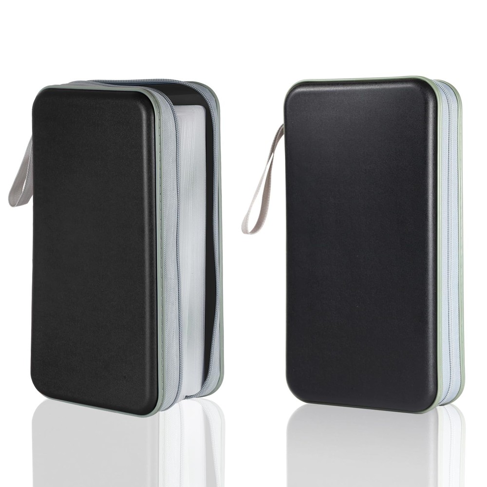 YILAG CD Case DVD Storage 2 Pack,100 Capacity Cases Holder Black