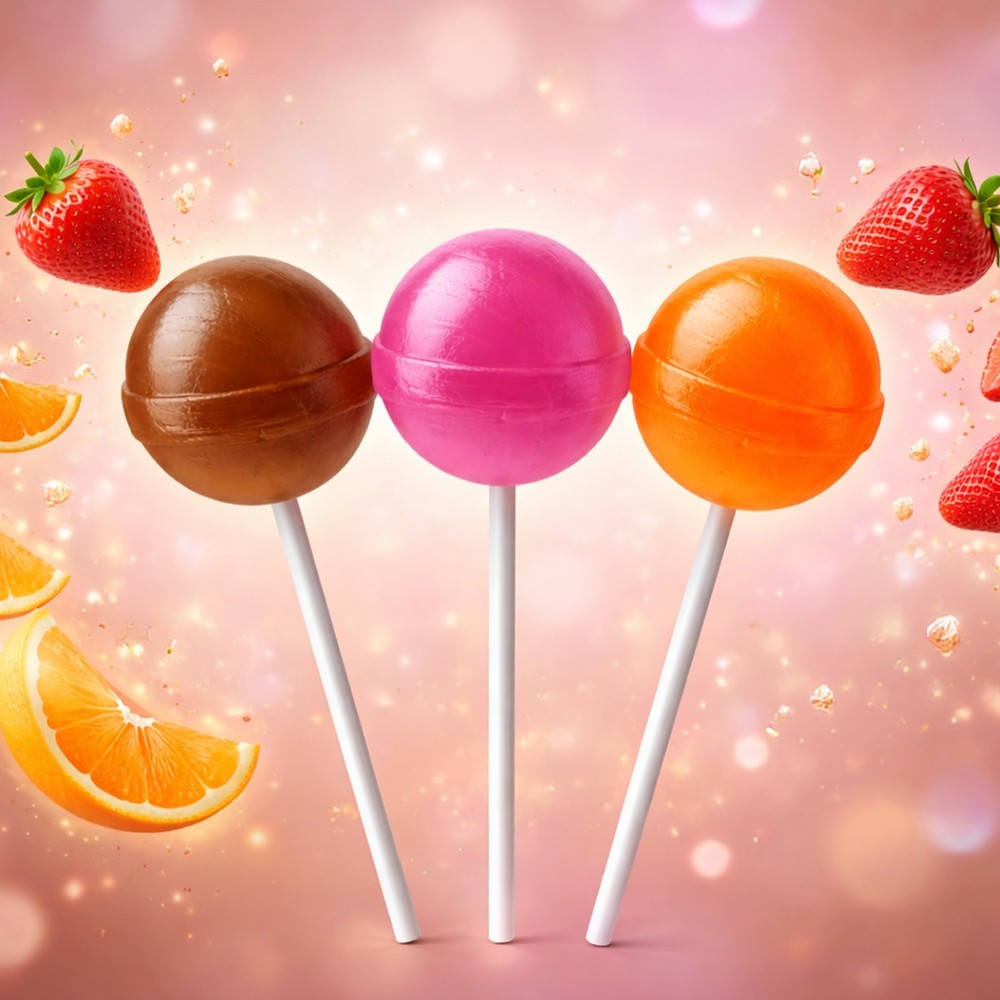 Assorted Fruit Lollipops, 120 Count Individually Wrapped Candy Tub