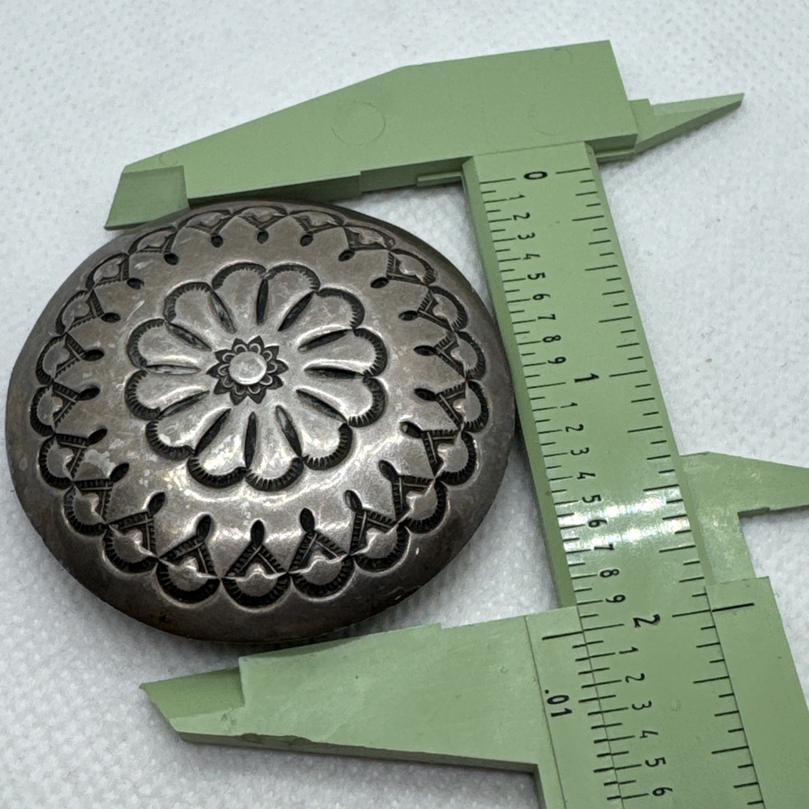 Large Southwestern Sterling Silver Concho Handmade CH 925 for Belt 2"