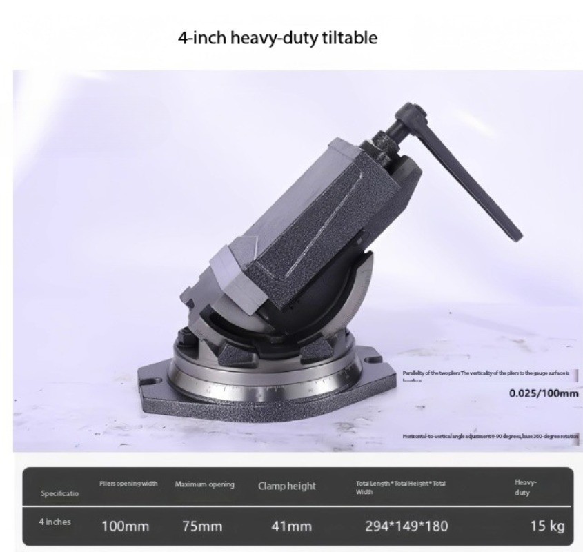 Precision Angle-Type Parallel-Jaw Drilling and Milling Machine Vise