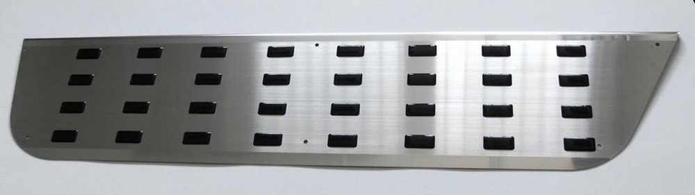Front Interior Step Cover for VW Caravelle 2003-2015 Black | Silver