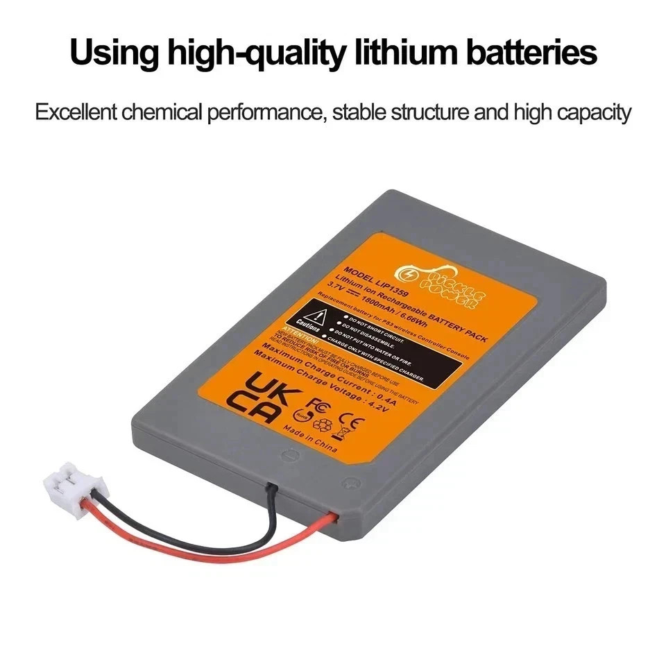 PS3 Controller Battery Replacement, 2 Pack LIP1359 Battery for Sony Playstati...