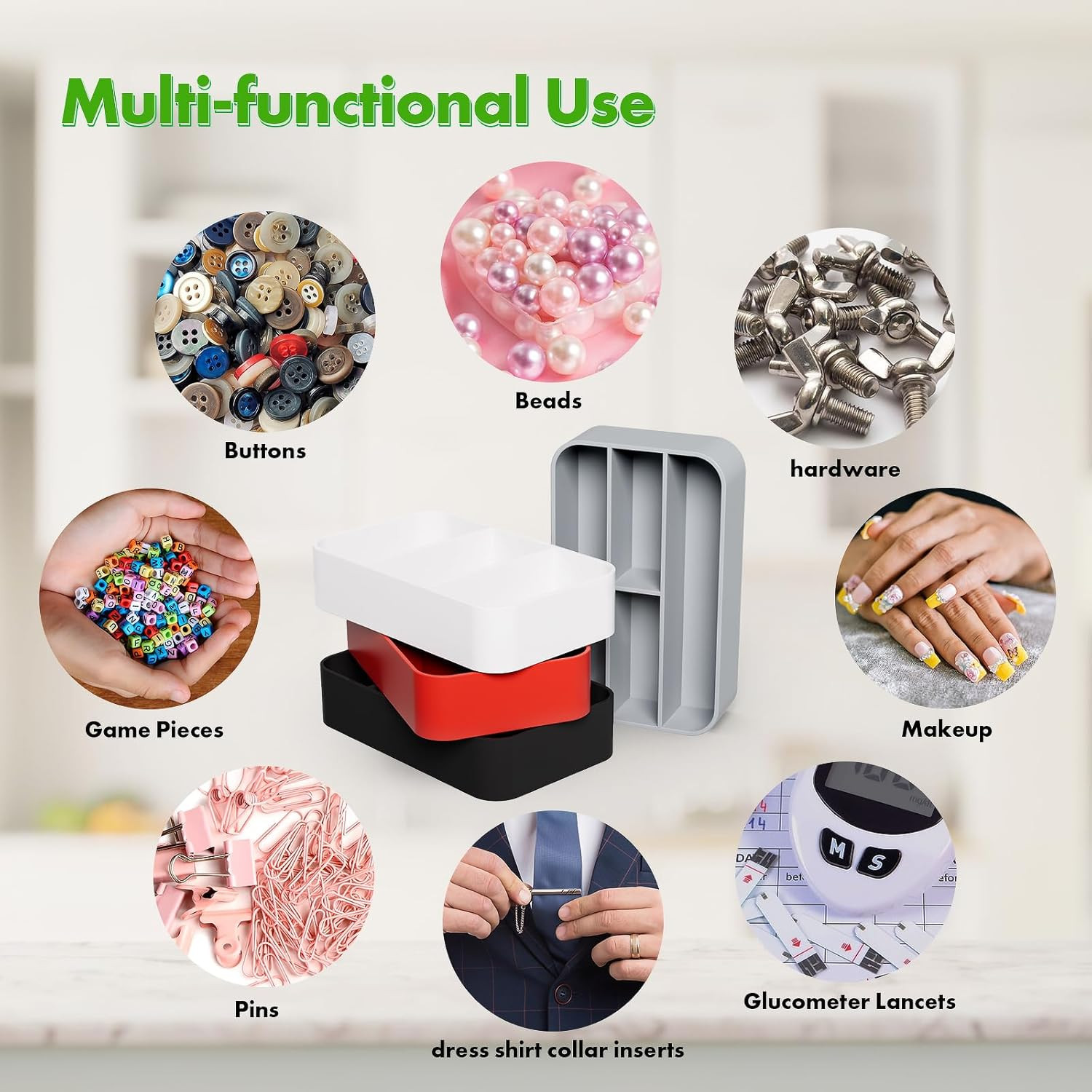 4-Pack Tin Organizer Inserts for Altoids 1.76oz – Dividers for Travel, Pills & M