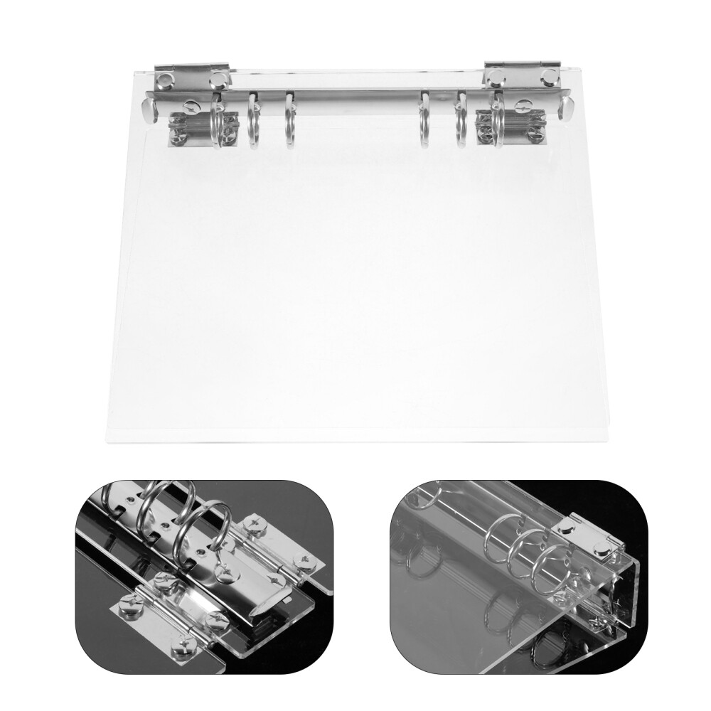 Acrylic Hand Ledger Shell Work Campus Planner Binder Cover Clear
