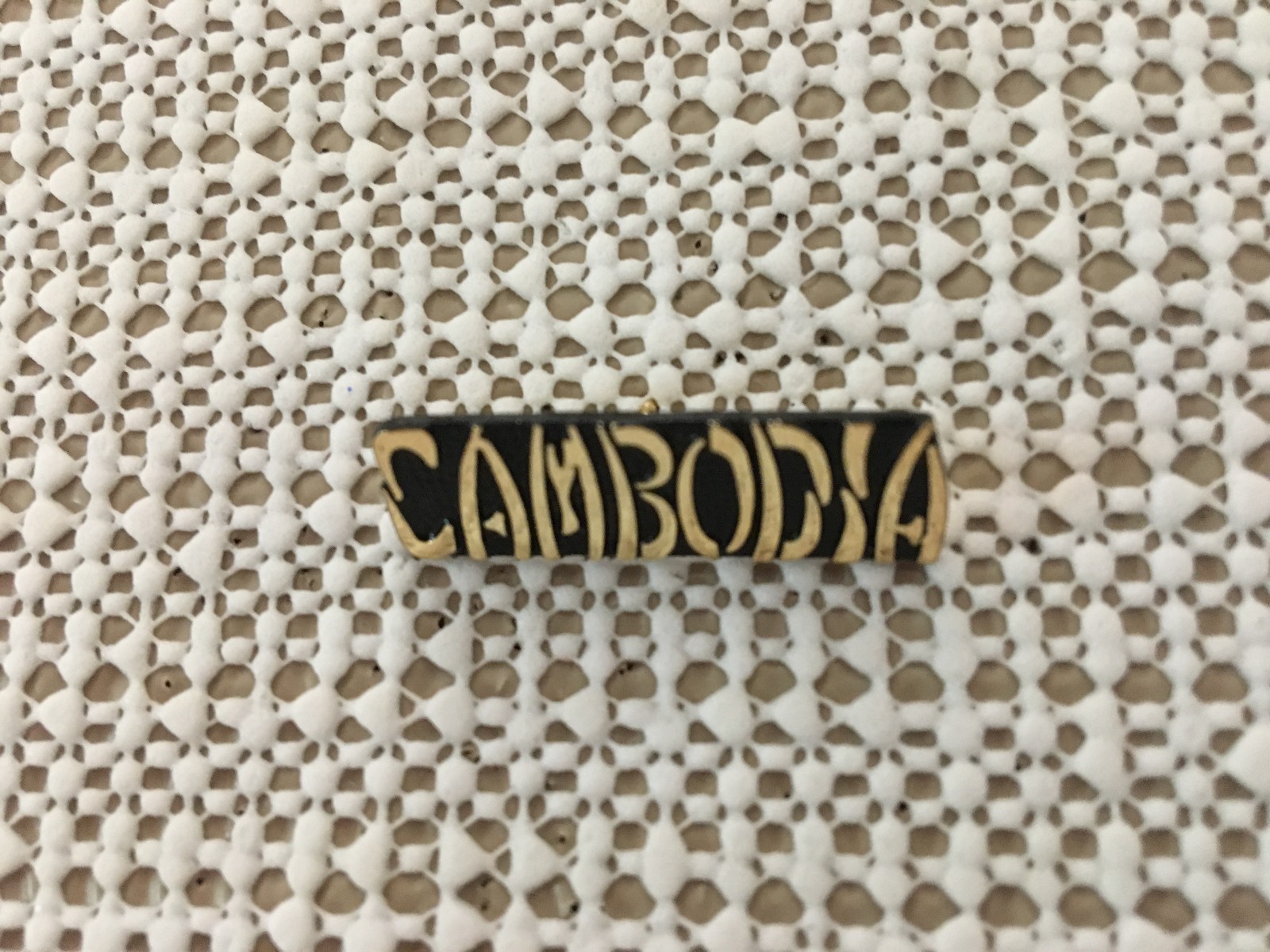 CAMBODIA SCRIPT HAT PIN