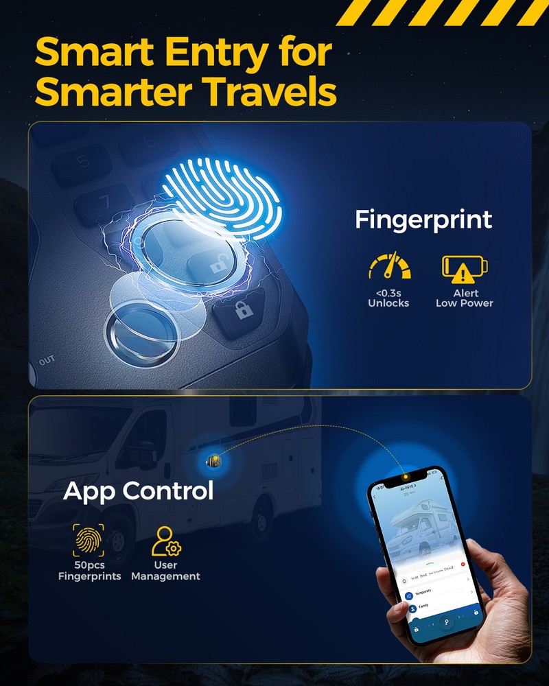 KYX RV Keyless Door Lock Replacement with Bluetooth APP