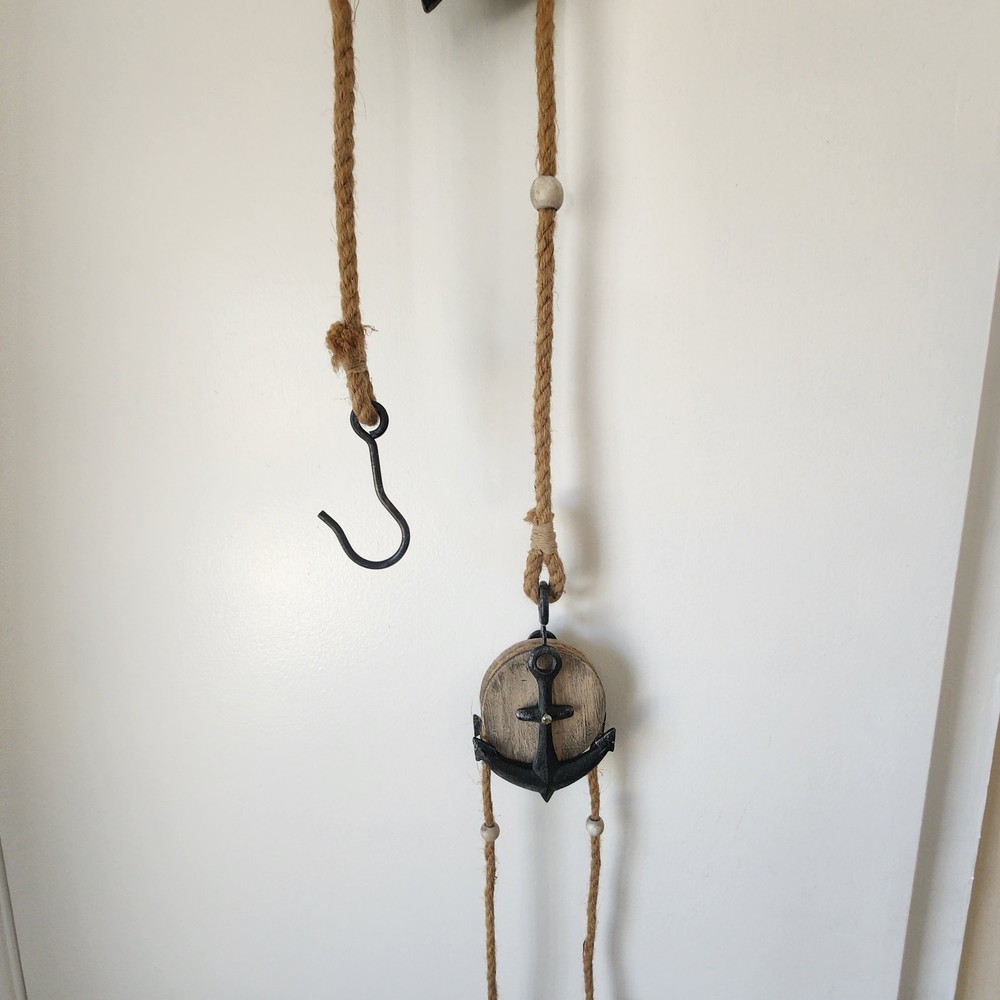 Nautical décor Hooks and Pullies Vintage