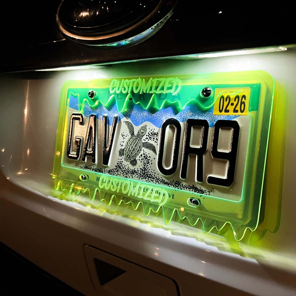 Slime CUSTOM PERSONALIZED License Plate Frame COLOR CHOICE