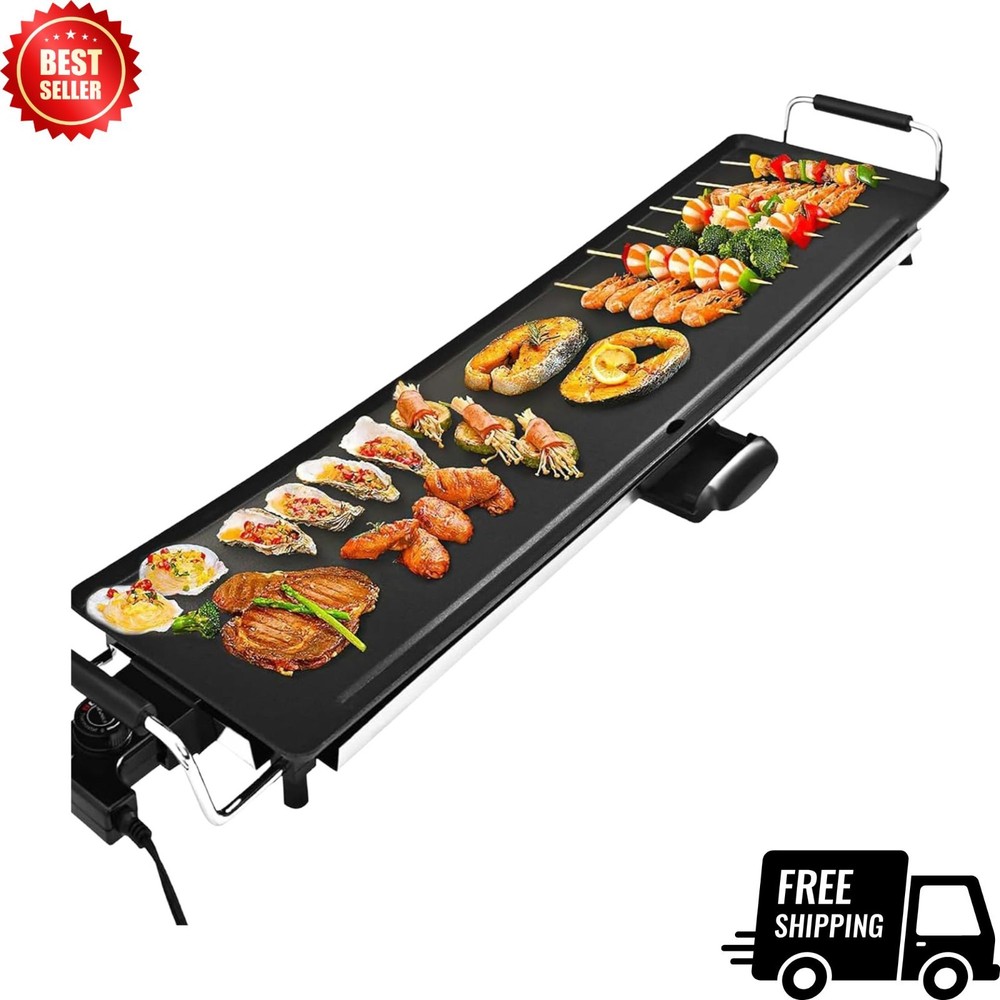 NEW Electric Nonstick Extra Large Griddle Grill 35in Adjustable