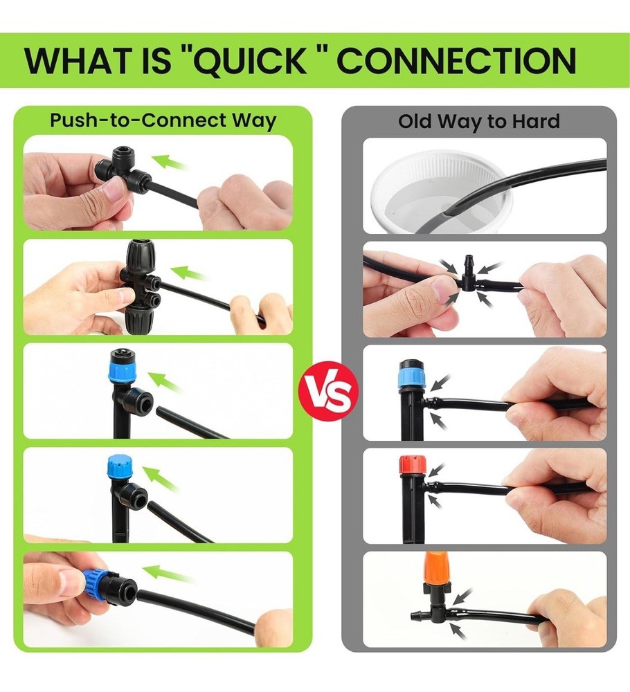 230FT Drip Irrigation System Kit, Automatic Garden Watering System for Plants