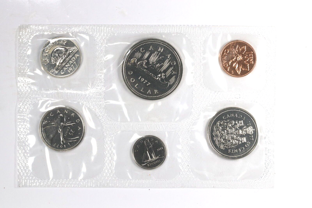1973-1977 Canada Mint Sets Proof Like Sealed in Cellophane No Envelopes