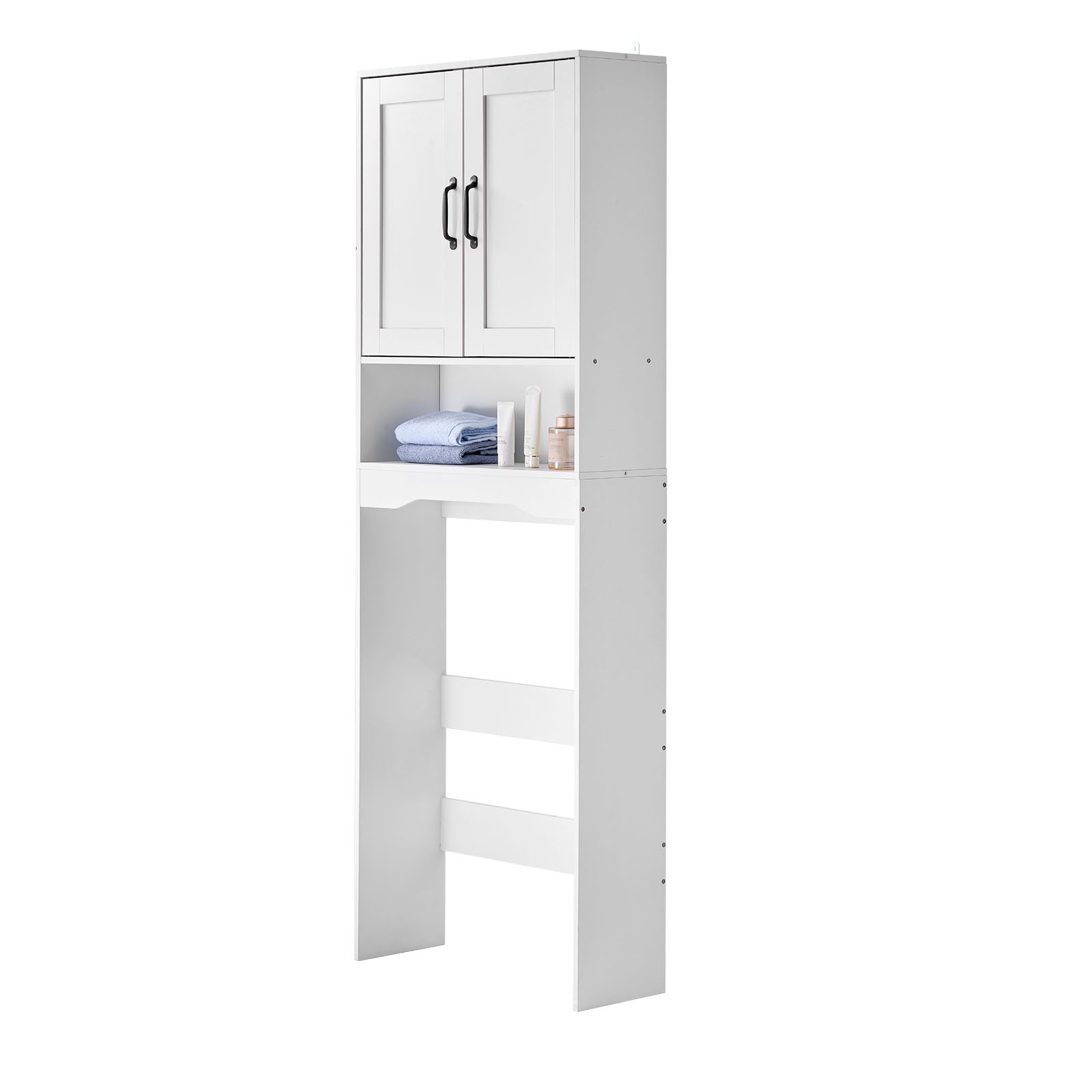 VEVOR Over The Toilet Storage Cabinet for Bathroom with Adjustable Shelf 65" H