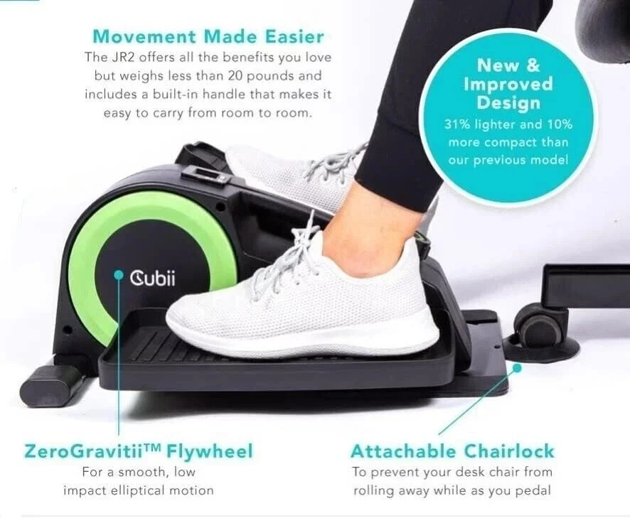 Cubii JR1 Compact Seated - Under Desk Elliptical - Green