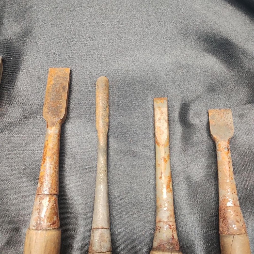 Nomi Chisel Set 19pc Vintage Hand Tool Metal Chisel Collection Assorted
