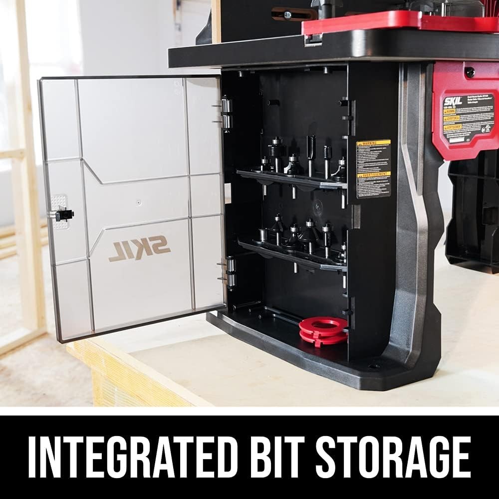 Compact And Durable Router Table: Above Table Adjustment & Kickback Protection