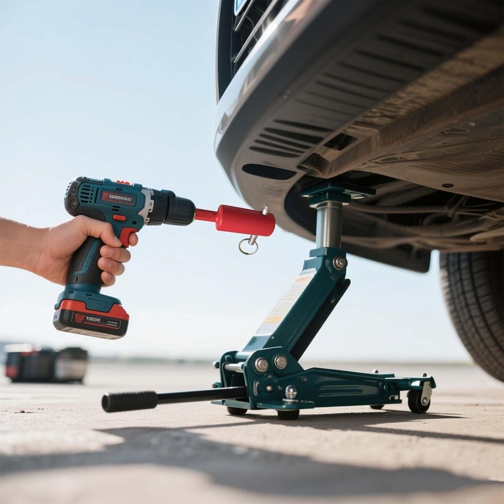 Easy Use Crank Trailer Jack Drill Adapter for 1" Handle Studs - Heavy Duty,