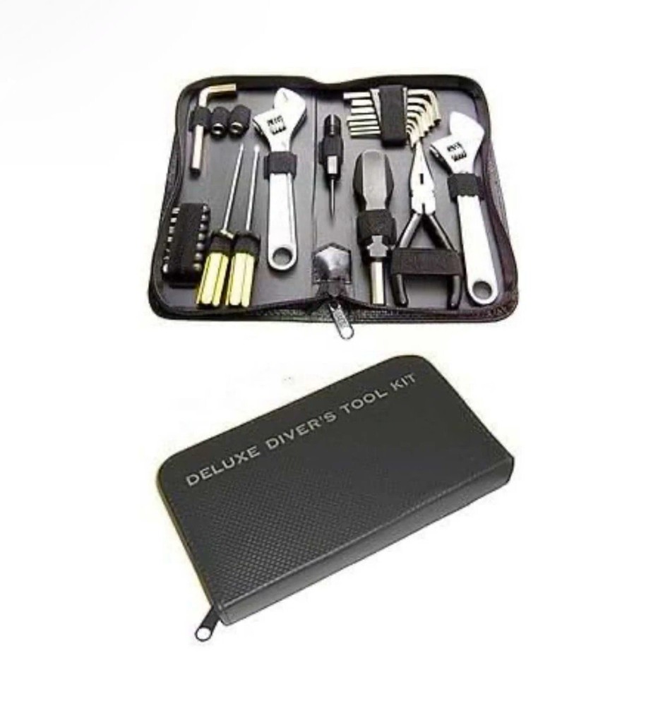 Trident Diver Tool Kit 24 Piece Set with Zippered Case Save a Dive Essentials