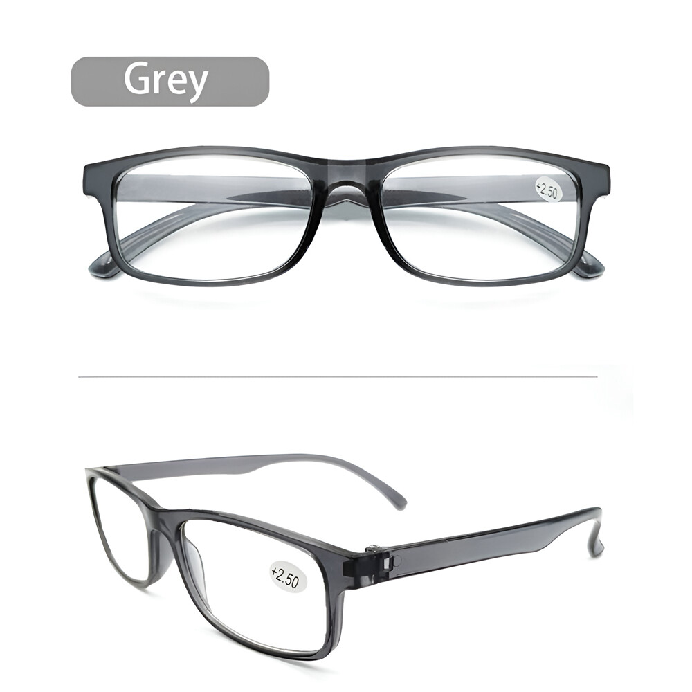 4 PK Mens Rectangular Blue Light Blocking Reading Glasses Unisex Readers