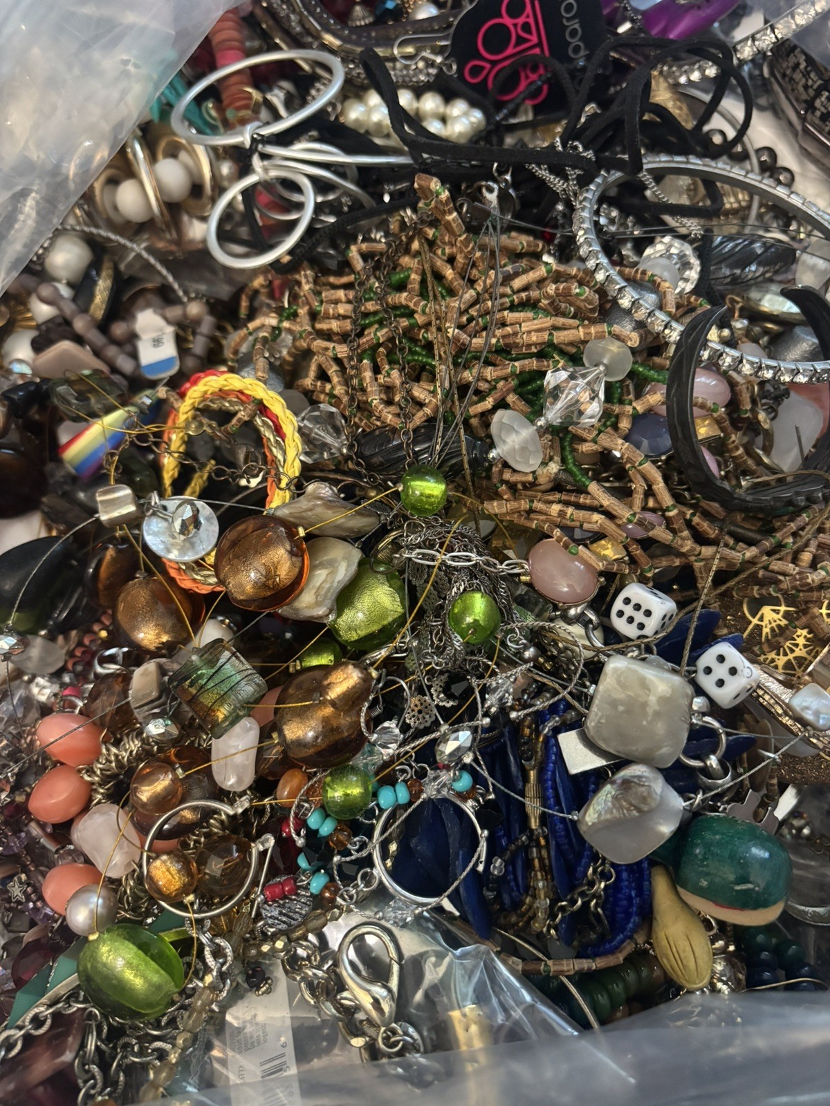 1 Pound Unsorted Tangled Jewelry Vintage Modern Wear Junk Mystery Treasure Hunt