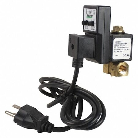 Speedaire 13X528 Valve, Timed Electric Auto Drain, 1/2 In Drain Size, 4.53 Gpm