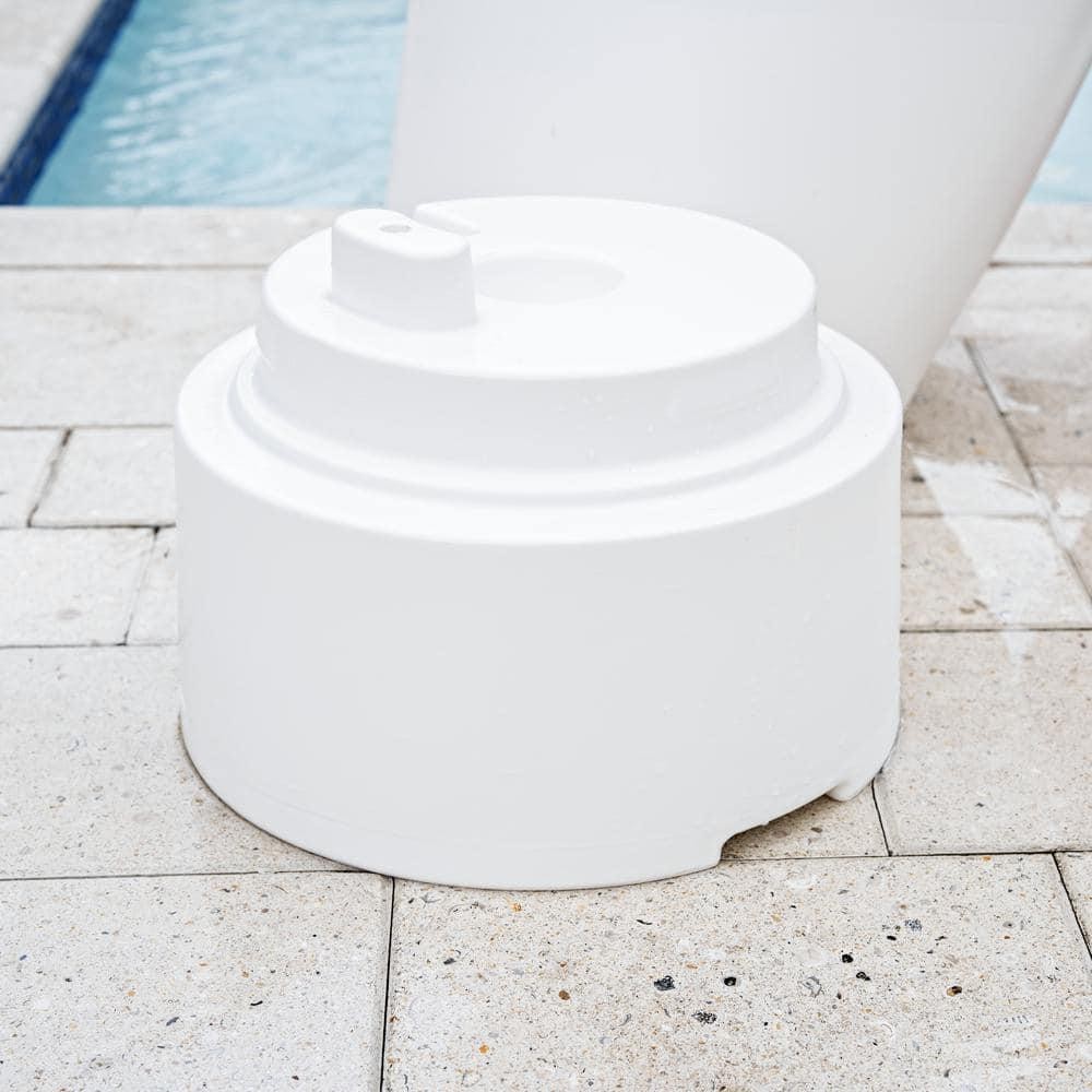 Step2 In-Pool Shade Table White Floating Drink Cooler Storage Adjustable Height