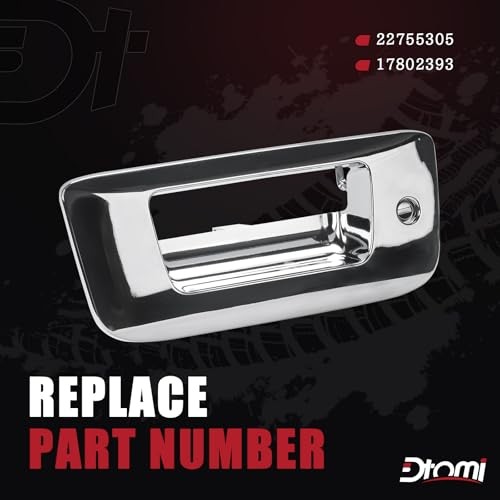 Tailgate Handle, Rear Locking Tailgate Latch Handle Compatible with GMC Black