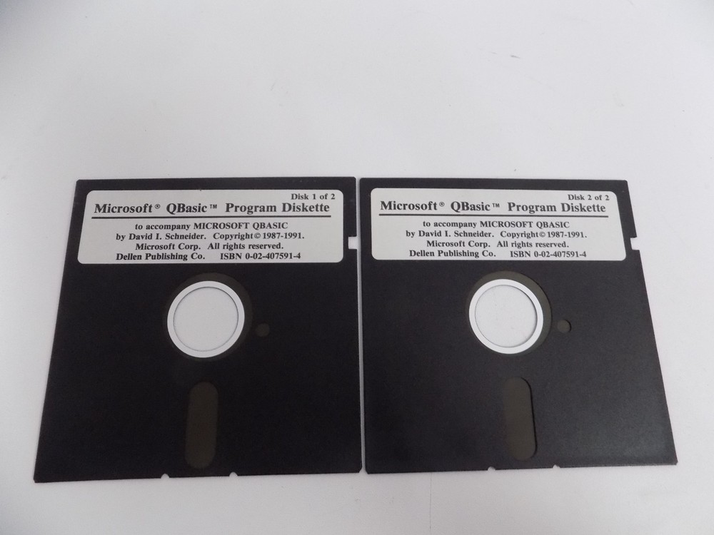 Microsoft QBasic Program 1987 Floppy Disk