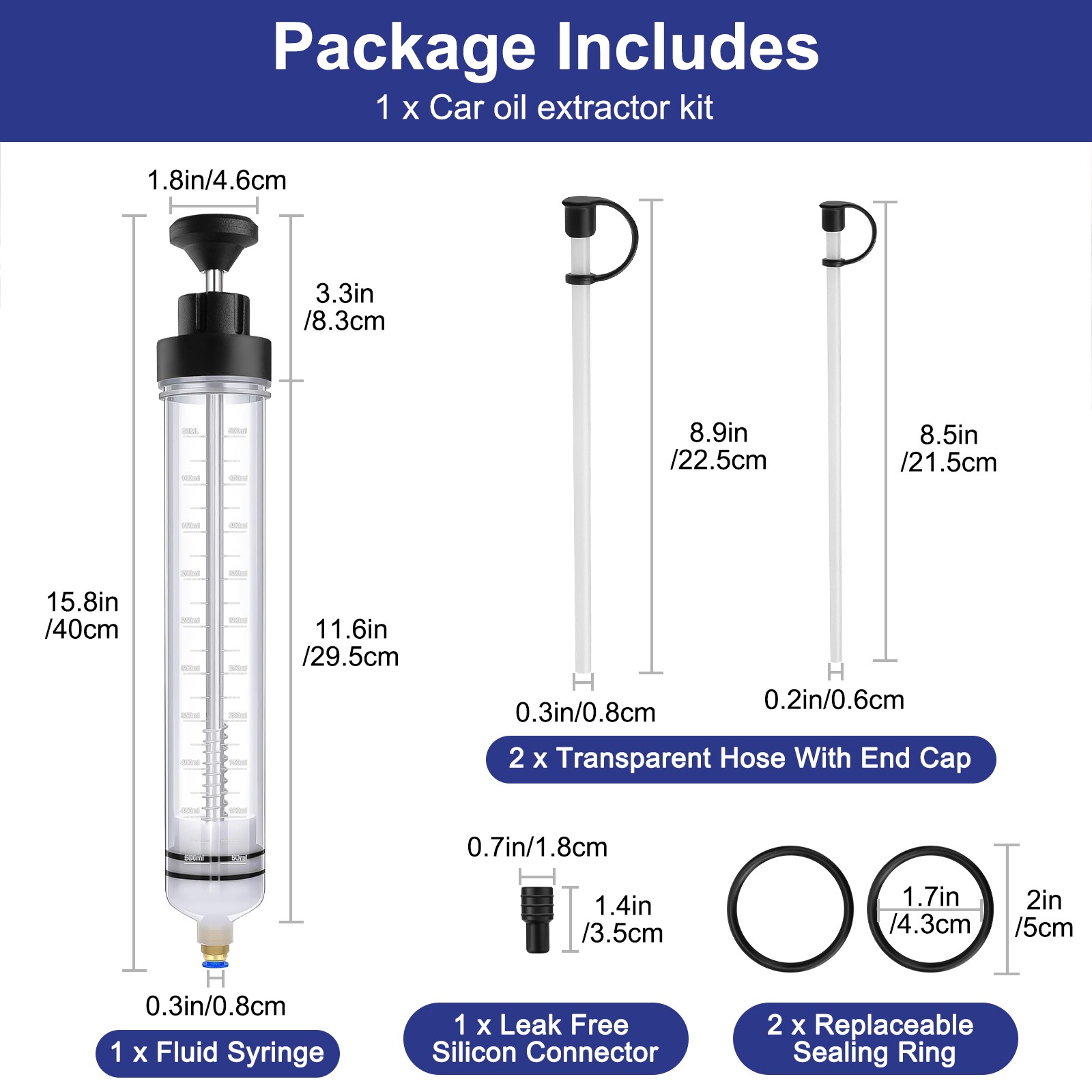 Manual 500CC Automotive Oil Extractor Pump Fluid Extractor for Truck Motorcycle