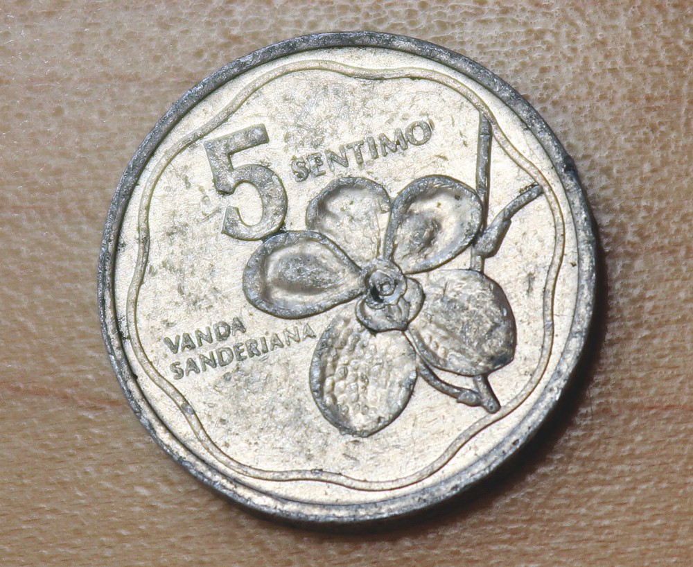 1987 Philippines 5 Sentimos Orchid