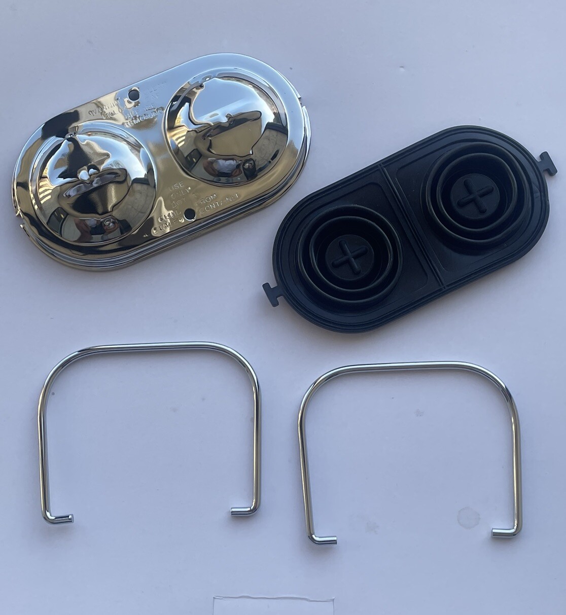 67-82 Chrome GM Brake Master Cylinder Top Hold Down Bail cover lid clamp