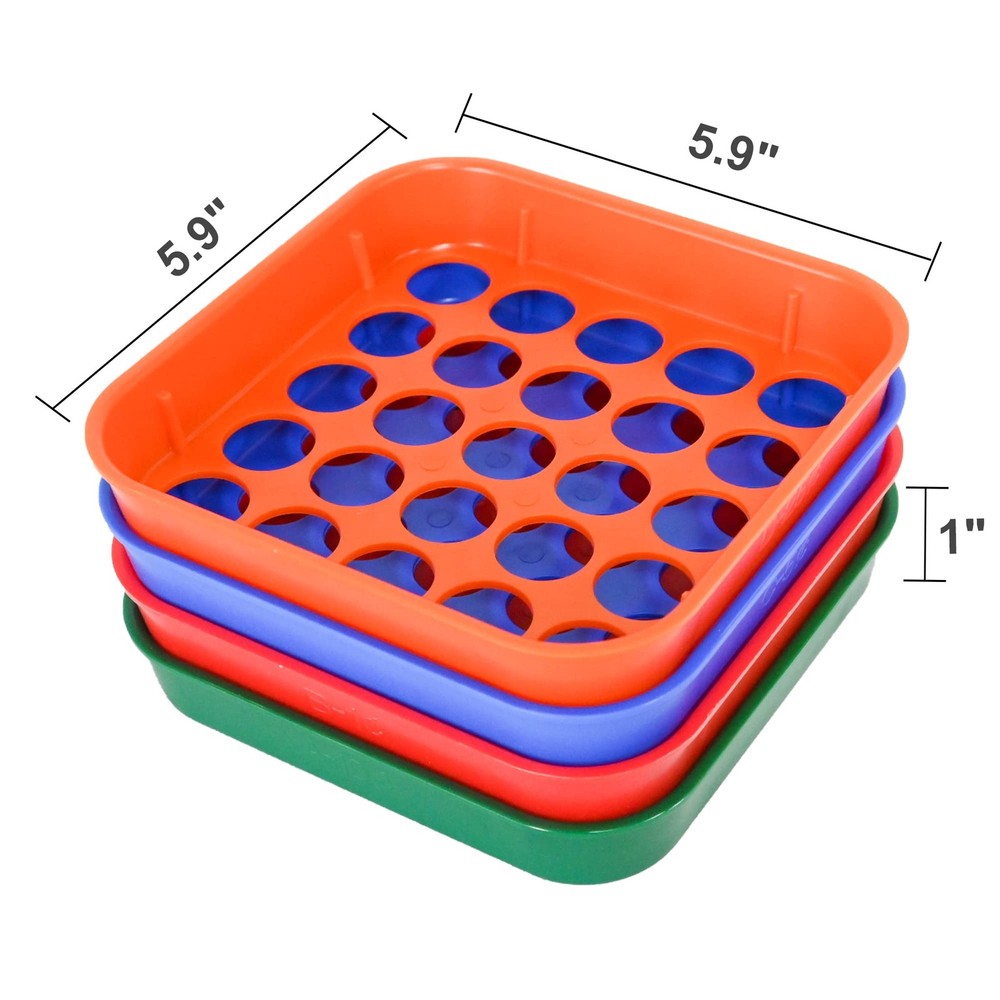 ESSENTIAL Coin Sorters Tray, 4 Color-Coded Sorting Tray with 160...